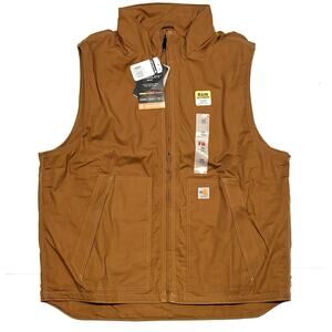 Carhartt 103387 3XLT Rain Defender FR Flame Resistant Quick Duck Vest Brn Cat 3
